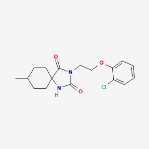 molecular formula C17H21ClN2O3 B7476474 3-[2-(2-Chlorophenoxy)ethyl]-8-methyl-1,3-diazaspiro[4.5]decane-2,4-dione 