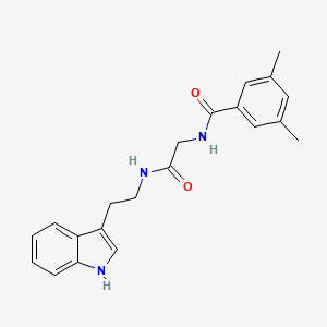 molecular formula C21H23N3O2 B7476476 N-[2-[2-(1H-indol-3-yl)ethylamino]-2-oxoethyl]-3,5-dimethylbenzamide 