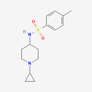 molecular formula C15H22N2O2S B7476482 N-(1-cyclopropylpiperidin-4-yl)-4-methylbenzenesulfonamide 