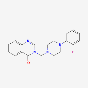 molecular formula C19H19FN4O B7476513 3-[[4-(2-Fluorophenyl)piperazin-1-yl]methyl]quinazolin-4-one 
