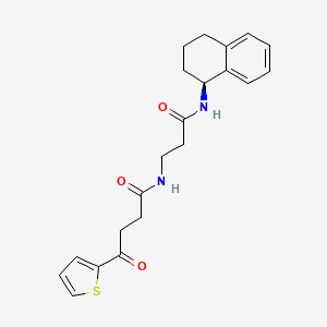 molecular formula C21H24N2O3S B7476524 4-oxo-N-[3-oxo-3-[[(1S)-1,2,3,4-tetrahydronaphthalen-1-yl]amino]propyl]-4-thiophen-2-ylbutanamide 