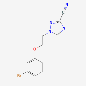 molecular formula C11H9BrN4O B7476525 1-[2-(3-Bromophenoxy)ethyl]-1,2,4-triazole-3-carbonitrile 