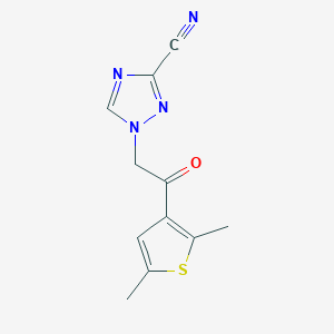 molecular formula C11H10N4OS B7476572 1-[2-(2,5-Dimethylthiophen-3-yl)-2-oxoethyl]-1,2,4-triazole-3-carbonitrile 