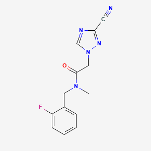 2-(3-cyano-1,2,4-triazol-1-yl)-N-[(2-fluorophenyl)methyl]-N-methylacetamide