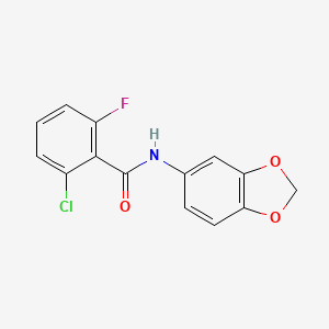 molecular formula C14H9ClFNO3 B7476594 N-(1,3-benzodioxol-5-yl)-2-chloro-6-fluorobenzamide 