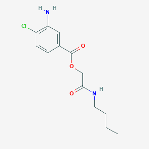 molecular formula C13H17ClN2O3 B7476603 [2-(Butylamino)-2-oxoethyl] 3-amino-4-chlorobenzoate 