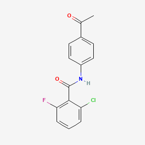 molecular formula C15H11ClFNO2 B7476606 N-(4-acetylphenyl)-2-chloro-6-fluorobenzamide 