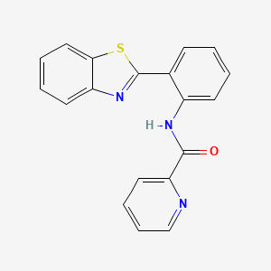 molecular formula C19H13N3OS B7476733 N-[2-(1,3-benzothiazol-2-yl)phenyl]pyridine-2-carboxamide 