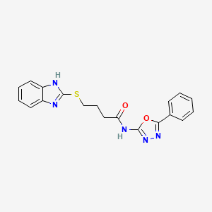 4-(1H-benzimidazol-2-ylsulfanyl)-N-(5-phenyl-1,3,4-oxadiazol-2-yl)butanamide
