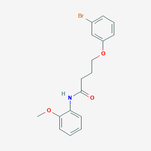 molecular formula C17H18BrNO3 B7476770 4-(3-bromophenoxy)-N-(2-methoxyphenyl)butanamide 