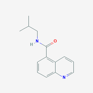 molecular formula C14H16N2O B7476792 N-(2-methylpropyl)quinoline-5-carboxamide 