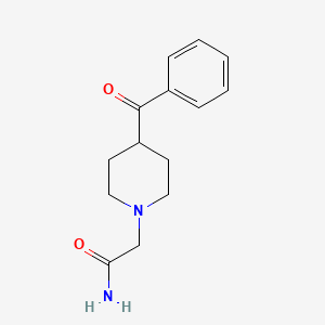 molecular formula C14H18N2O2 B7476829 2-(4-Benzoylpiperidin-1-yl)acetamide 