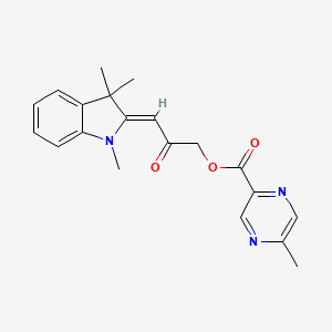 molecular formula C20H21N3O3 B7476831 [(3Z)-2-oxo-3-(1,3,3-trimethylindol-2-ylidene)propyl] 5-methylpyrazine-2-carboxylate 