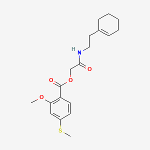molecular formula C19H25NO4S B7476836 [2-[2-(Cyclohexen-1-yl)ethylamino]-2-oxoethyl] 2-methoxy-4-methylsulfanylbenzoate 