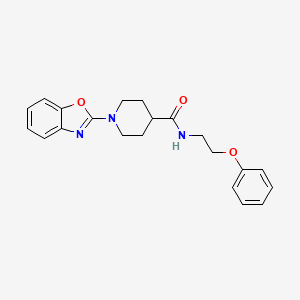molecular formula C21H23N3O3 B7476839 1-(1,3-benzoxazol-2-yl)-N-(2-phenoxyethyl)piperidine-4-carboxamide 
