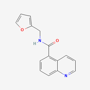 molecular formula C15H12N2O2 B7476852 N-(furan-2-ylmethyl)quinoline-5-carboxamide 