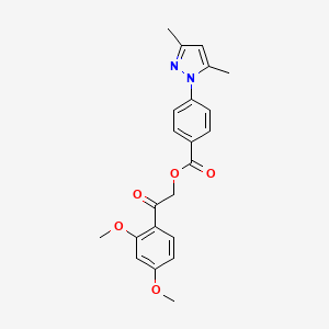 [2-(2,4-Dimethoxyphenyl)-2-oxoethyl] 4-(3,5-dimethylpyrazol-1-yl)benzoate