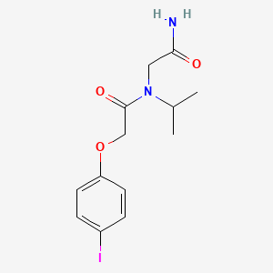 molecular formula C13H17IN2O3 B7476877 2-[[2-(4-Iodophenoxy)acetyl]-propan-2-ylamino]acetamide 