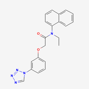 molecular formula C21H19N5O2 B7476922 N-ethyl-N-naphthalen-1-yl-2-[3-(tetrazol-1-yl)phenoxy]acetamide 