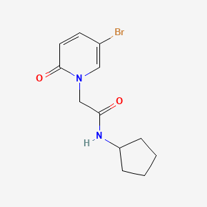 molecular formula C12H15BrN2O2 B7476937 2-(5-bromo-2-oxo-1,2-dihydropyridin-1-yl)-N-cyclopentylacetamide 