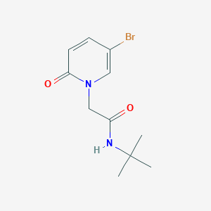 molecular formula C11H15BrN2O2 B7476984 2-(5-bromo-2-oxo-1,2-dihydropyridin-1-yl)-N-tert-butylacetamide 