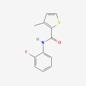 molecular formula C12H10FNOS B7477020 N-(2-fluorophenyl)-3-methylthiophene-2-carboxamide 