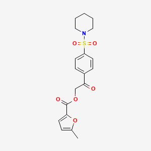 molecular formula C19H21NO6S B7477061 [2-Oxo-2-(4-piperidin-1-ylsulfonylphenyl)ethyl] 5-methylfuran-2-carboxylate 