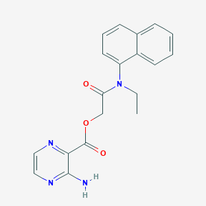 molecular formula C19H18N4O3 B7477068 [2-[Ethyl(naphthalen-1-yl)amino]-2-oxoethyl] 3-aminopyrazine-2-carboxylate 