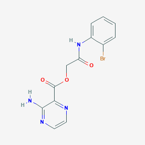 molecular formula C13H11BrN4O3 B7477079 [2-(2-Bromoanilino)-2-oxoethyl] 3-aminopyrazine-2-carboxylate 