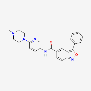 molecular formula C24H23N5O2 B7477109 N-[6-(4-methylpiperazin-1-yl)pyridin-3-yl]-3-phenyl-2,1-benzoxazole-5-carboxamide 
