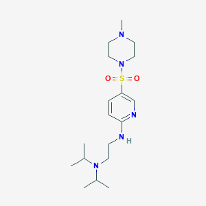 N-[5-(4-methylpiperazin-1-yl)sulfonylpyridin-2-yl]-N',N'-di(propan-2-yl)ethane-1,2-diamine