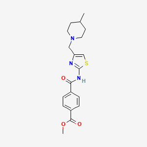 Methyl 4-[[4-[(4-methylpiperidin-1-yl)methyl]-1,3-thiazol-2-yl]carbamoyl]benzoate