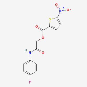 molecular formula C13H9FN2O5S B7477155 [2-(4-Fluoroanilino)-2-oxoethyl] 5-nitrothiophene-2-carboxylate 