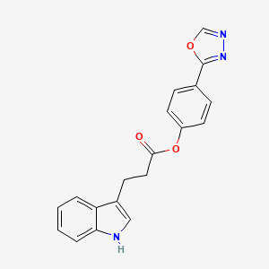 molecular formula C19H15N3O3 B7477185 [4-(1,3,4-oxadiazol-2-yl)phenyl] 3-(1H-indol-3-yl)propanoate 