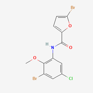 molecular formula C12H8Br2ClNO3 B7477192 5-bromo-N-(3-bromo-5-chloro-2-methoxyphenyl)furan-2-carboxamide 