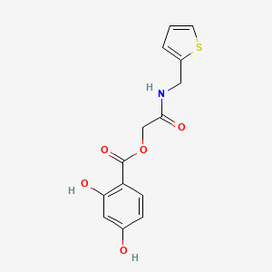 [2-Oxo-2-(thiophen-2-ylmethylamino)ethyl] 2,4-dihydroxybenzoate