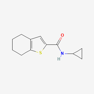molecular formula C12H15NOS B7477219 N-cyclopropyl-4,5,6,7-tetrahydro-1-benzothiophene-2-carboxamide 