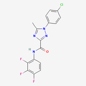 molecular formula C16H10ClF3N4O B7477223 1-(4-chlorophenyl)-5-methyl-N-(2,3,4-trifluorophenyl)-1,2,4-triazole-3-carboxamide 
