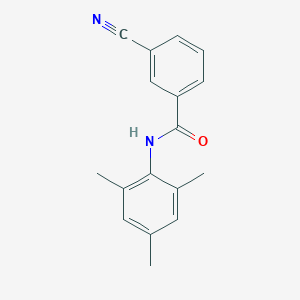 molecular formula C17H16N2O B7477237 3-cyano-N-(2,4,6-trimethylphenyl)benzamide 