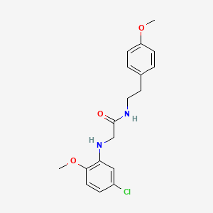 molecular formula C18H21ClN2O3 B7477261 2-(5-chloro-2-methoxyanilino)-N-[2-(4-methoxyphenyl)ethyl]acetamide 