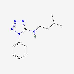 molecular formula C12H17N5 B7477275 N-(3-methylbutyl)-1-phenyltetrazol-5-amine 
