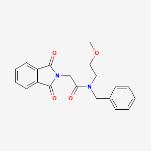 molecular formula C20H20N2O4 B7477308 N-benzyl-2-(1,3-dioxoisoindol-2-yl)-N-(2-methoxyethyl)acetamide 