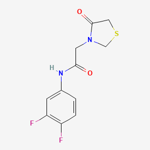 molecular formula C11H10F2N2O2S B7477326 N-(3,4-difluorophenyl)-2-(4-oxo-1,3-thiazolidin-3-yl)acetamide 