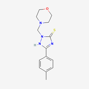 molecular formula C14H18N4OS B7477336 2-Morpholin-4-ylmethyl-5-p-tolyl-2,4-dihydro-[1,2,4]triazole-3-thione 