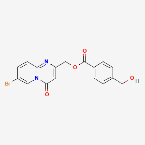 molecular formula C17H13BrN2O4 B7477343 (7-Bromo-4-oxopyrido[1,2-a]pyrimidin-2-yl)methyl 4-(hydroxymethyl)benzoate 