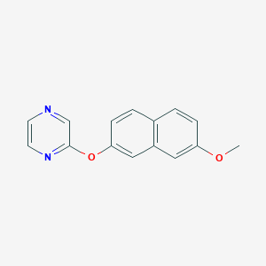 molecular formula C15H12N2O2 B7477347 2-(7-Methoxynaphthalen-2-yl)oxypyrazine 
