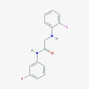 N-(3-fluorophenyl)-2-(2-iodoanilino)acetamide