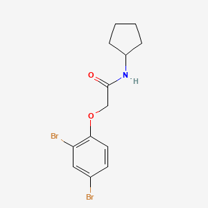 molecular formula C13H15Br2NO2 B7477416 N-cyclopentyl-2-(2,4-dibromophenoxy)acetamide 