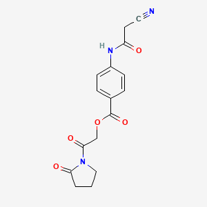 molecular formula C16H15N3O5 B7477431 [2-Oxo-2-(2-oxopyrrolidin-1-yl)ethyl] 4-[(2-cyanoacetyl)amino]benzoate 