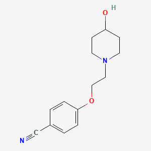 molecular formula C14H18N2O2 B7477434 4-[2-(4-Hydroxypiperidin-1-yl)ethoxy]benzonitrile 